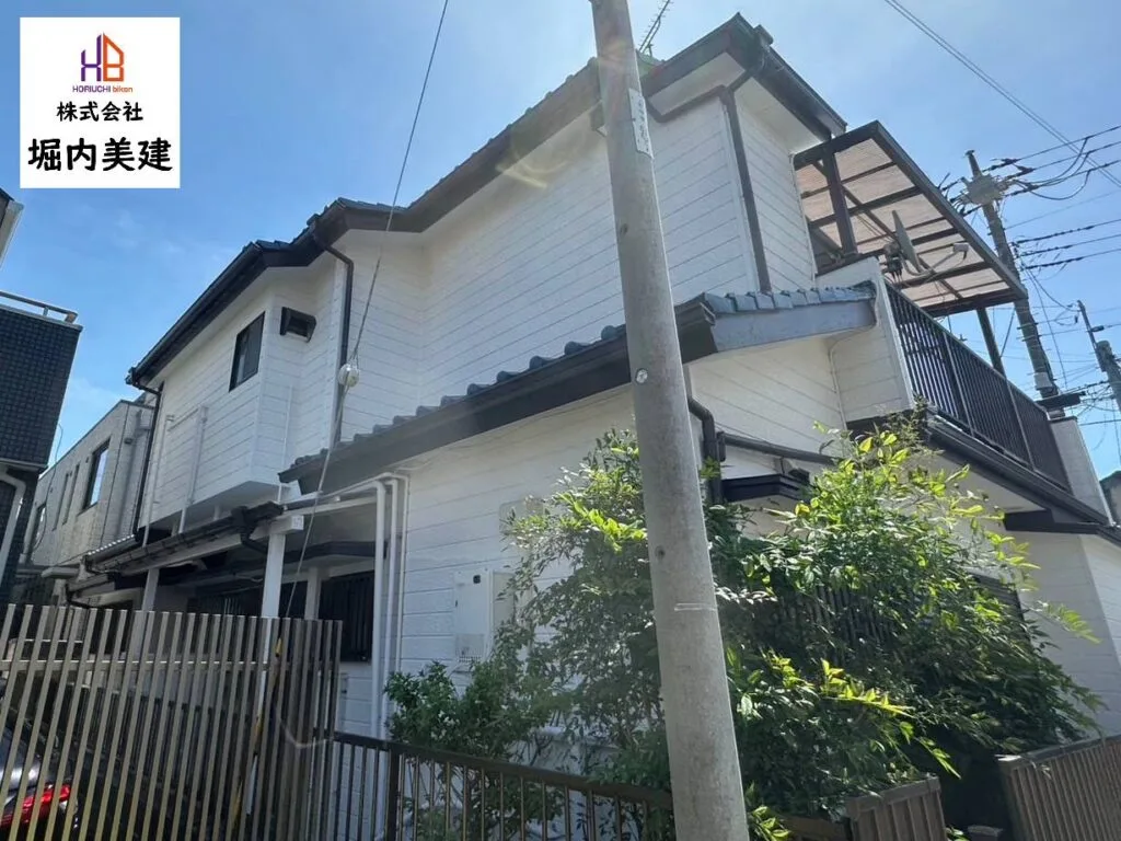 習志野市本大久保] 明るいホワイト系を基調とした爽やかな外壁塗装